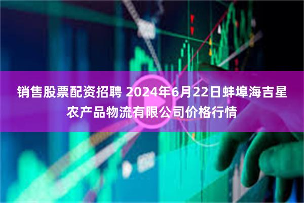 销售股票配资招聘 2024年6月22日蚌埠海吉星农产品物流有限公司价格行情